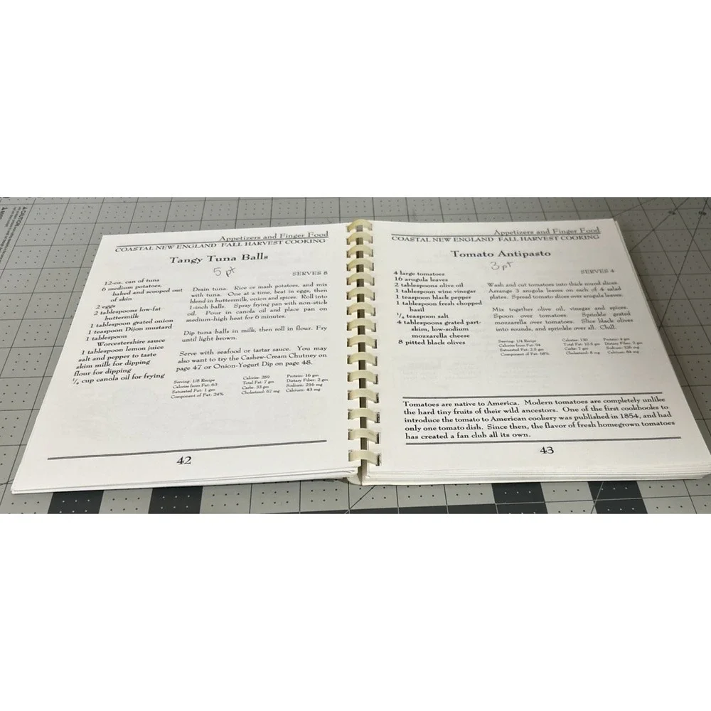 Coastal New England Fall Harvest COOKBOOK Plastic Comb Sherri‎ Eldridge